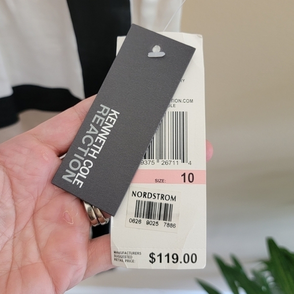 NWT Kenneth Cole Reaction | Windowpane Stripe Shift Dress - Picture 5 of 5